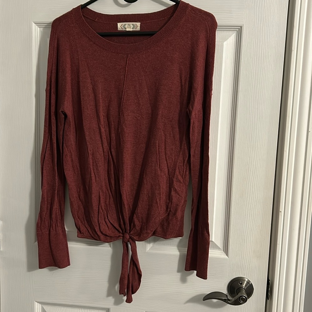 Long sleeve pink rose top